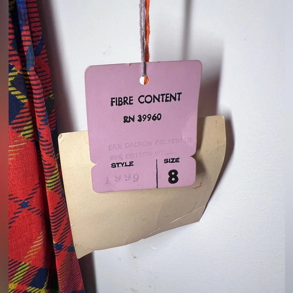 Long plaid collared dress vintage red black white Plymouth Christmas holiday! - Picture 3 of 12